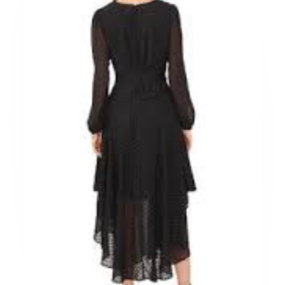 MSK Black Chiffon Dot Pattern Maxi Dress - Size XL - EUC - Only Worn Once - Picture 2 of 10